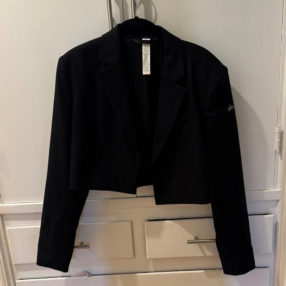 ALO Yoga Cropped First-Class Blazer black size xs - Picture 5 of 8